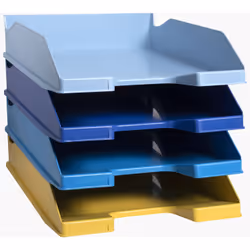 Exacompta 113202SETD bac de rangement de bureau Plastique Couleurs assorties