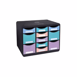 Exacompta - Module de rangement Storebox 11 tiroirs - assorties pastel