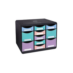 Exacompta - Module de rangement Storebox 11 tiroirs - assorties pastel