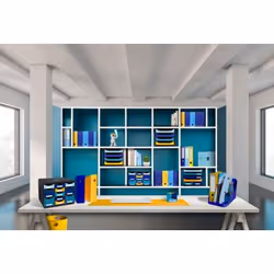 Exacompta Moule De Classement Storebox Multi 11 Tiroirs Bee Blue - Couleurs Assorties - Nouveauté - Vue supplémentaire 4