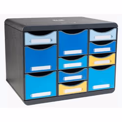 Exacompta Moule De Classement Storebox Multi 11 Tiroirs Bee Blue - Couleurs Assorties - Nouveauté - Vue supplémentaire 6