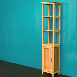 EISL Armoire haute avec 3 compartiments Bambou 40x30x190 cm