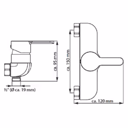 EISL Mitigeur de douche DIZIANI blanc-chrome