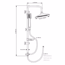 EISL Ensemble de douche de tête EASY COOL chrome