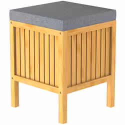 Offrez une solution de rangement décorative élégante pour votre linge sale avec ce panier à linge en bambou avec siège de la  ...
