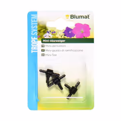 Raccord en T de 3 mm afin de relier différentes carottes Blumat entre elles. Vendu par lot de trois.