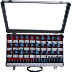 Coffret 50 fraises carbure queue 8 mm pour defonceuse