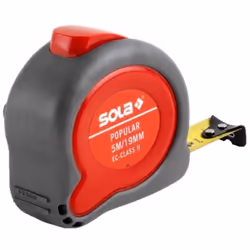 Mètre ruban Sola Popular PP; 5 m Code EAN : 9002719012146 Marque : Sola Poids du produit (kg) : 0.25