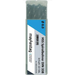 Alpen-maykestag - Alpen 0060100080100 hss Foret hélicoïdal 0.8 mm Longueur totale 30 mm din 338 10 pc(s)