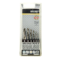 A Forged Tool - alpen 6 fraises hss cobalt demi-set de 2 à 8 mm