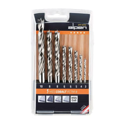 Jeu de forets bois PCTM 8 pièces D. 3, 4, 5, 2 x 6, 2 x 8, 10 mm HSS-Co5