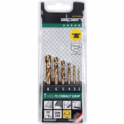 Set of 6 mèches, Pour percer le métal, Matériau : acier rapide (HSS) with cobalt