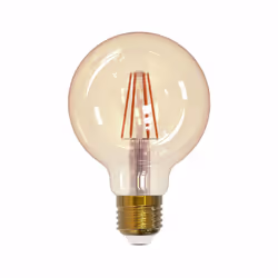 lot de 3 ampoules g80 ambré 4w 400 lumens 2200k filament