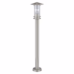 EGLO 30188, Piedestal extérieur/Lampadaire, Acier inoxydable, Verre, Acier inoxydable, IP44, Entrée, Jardin, Patio, I