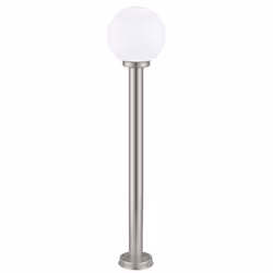 EGLO 30207, Piedestal extérieur/Lampadaire, Acier inoxydable, Verre, Acier inoxydable, IP44, Entrée, Jardin, Patio, I