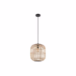 Suspension 1x E27 max 28 W, nature bois EGLO HANOI diam. 35 cm