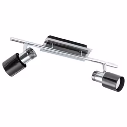 EGLO 30833, Spot d'éclairage de surface, GU10, 2 ampoule(s), LED, 3000 K, Noir, Nickel