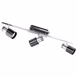 EGLO 30834, Spot d'éclairage de surface, GU10, 3 ampoule(s), LED, 3000 K, Noir, Argent