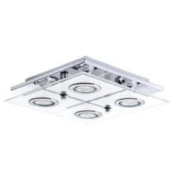 EGLO 30931 éclairage de plafond Chrome, Transparent, Blanc GU10