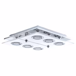 EGLO 30932, 6 ampoule(s), GU10, 3000 K, Chrome, Transparent, Blanc