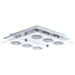 EGLO 30932 éclairage de plafond Chrome, Transparent, Blanc GU10