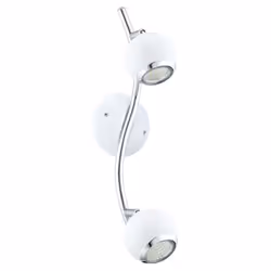EGLO 31002, Spot d'éclairage de surface, GU10, 2 ampoule(s), LED, 3000 K, Argent, Blanc