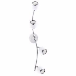 EGLO 31004, Spot d'éclairage de surface, GU10, 4 ampoule(s), LED, 3000 K, Argent, Blanc