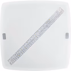 Description Plafonnier en blanc avec décor en cristal. Grâce à son design moderne, vous pouvez intégrer ce plafonnier dans pr ...