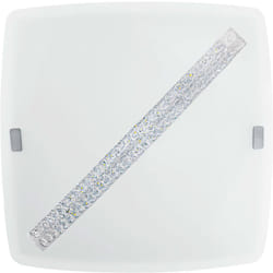 Plafonnier led Salon Chambre à coucher Eclairage Cristal Décor Verre Lampe blanche