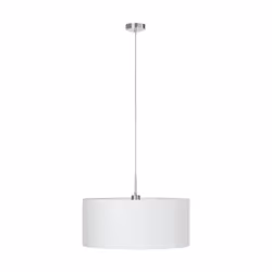 EGLO Pasteri, Support flexible, Nickel, Blanc, Blanc, Tissu, Acier, Tissu, Intérieure