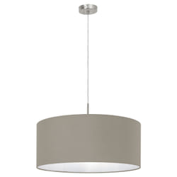 EGLO Pasteri éclairage en suspension Support flexible E27 Nickel, Taupe