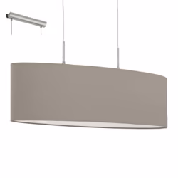 EGLO PASTERI, Surface, Taupe, Tissu, Nickel, Acier, Chambre à coucher, Salle à manger, Cuisine, Salon, IP20, II