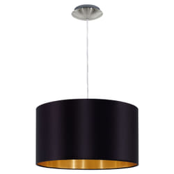 EGLO Maserlo éclairage en suspension Support flexible E27 Noir, Or, Nickel