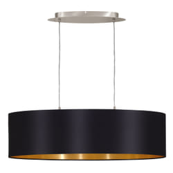 EGLO Maserlo éclairage en suspension Support flexible E27 Noir, Or, Nickel