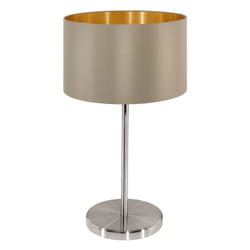 EGLO Maserlo lampe de table E27 Or, Nickel, Taupe