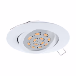 EGLO Tedo, Spot lumineux encastrable, Ampoule(s) non remplaçable(s), LED, 5 W, 3000 K, Blanc