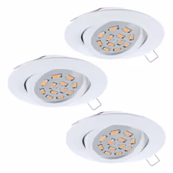 EGLO Tedo, Spot lumineux encastrable, Ampoule(s) non remplaçable(s), 5 W, 3000 K, 400 lm, Blanc