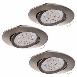 EGLO Tedo, Spot lumineux encastrable, Ampoule(s) non remplaçable(s), LED, 5 W, 3000 K, Nickel