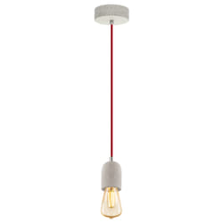 EGLO Yorth éclairage en suspension Support flexible E27 Gris, Rouge
