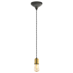 EGLO Yorth éclairage en suspension Support flexible E27 Noir, Or