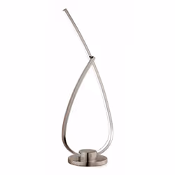 Lampe à poser Symphonie LED acier brossé 1L Nom du produit: Lampe Couleur: Blanc Type de culot: LED intégrée Style: Essentiel ...