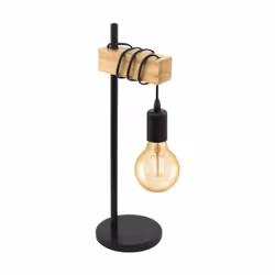 EGLO Townshend, Noir, Bois, Métal, Bois, Salon, II, E27, 1 ampoule(s)