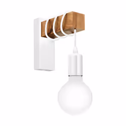 EGLO Townshend, Surface, 1 ampoule(s), E27, Blanc, Bois