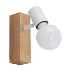 EGLO Townshend 3 Spot lumineux sur rail Blanc, Bois E27 LED