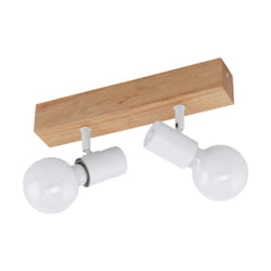 EGLO Townshend 3 Spot lumineux sur rail Blanc, Bois E27