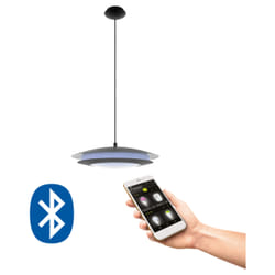 EGLO Moneva-C Eclairage intelligent par suspension Bluetooth Noir, Blanc