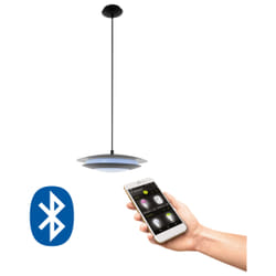 EGLO Moneva-C Eclairage intelligent par suspension Bluetooth Noir, Blanc
