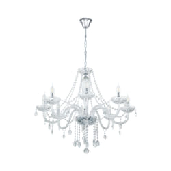 EGLO Basilano 1 éclairage en suspension Support flexible E14 Chrome, Transparent