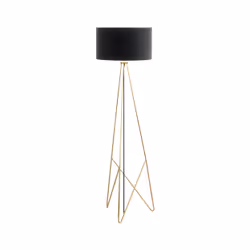 EGLO Camporale, Chambre à coucher, Salon, Noir, Laiton, Or, Tissu, Acier, II, E27, Secteur