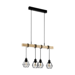 EGLO Townshend 5 éclairage de plafond Noir, Marron E27
